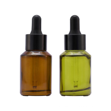 15Ml 30Ml 60Ml Oblique Shoulder Glass Dropper Bottle For Serum Essential Oil Olive Green Amber